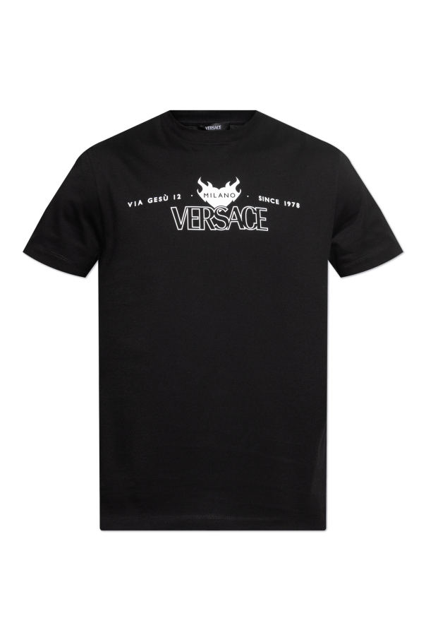 Tシャツ・カットソー Versace 1009318 1A06776 SEMI-SHEER SHORT-SLEEVE T-shirt 楽天市場】【未使用】VERSACE Semi-Sheer Short Sleeve T-Shirt